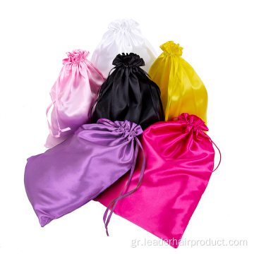 Προσαρμοσμένη σατέν τσάντα αποθήκευσης περούκας με λογότυπο Χονδρική
